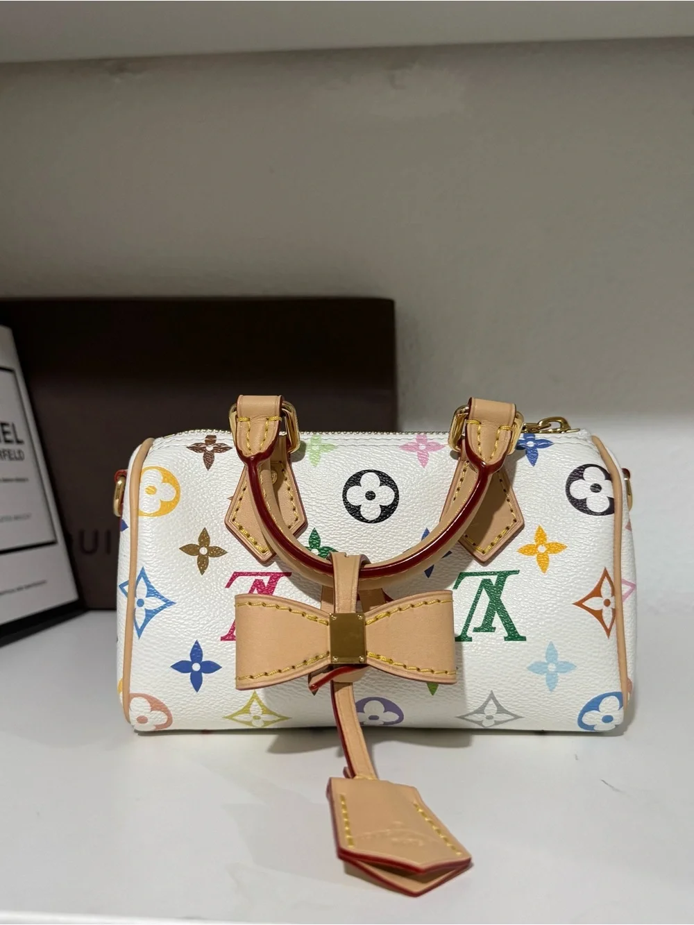 Louis Vuitton White Murakami Monogram Nano Speedy - Picture 2 of 10